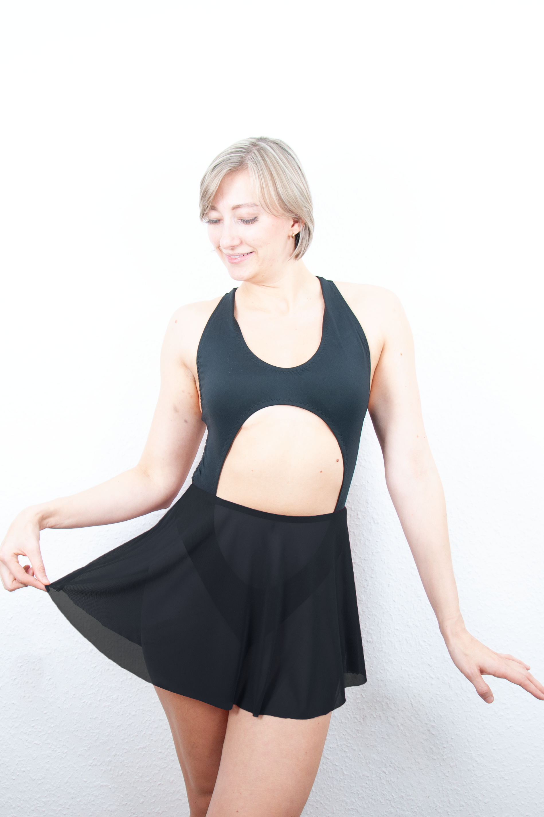 Jupe en velours et résille