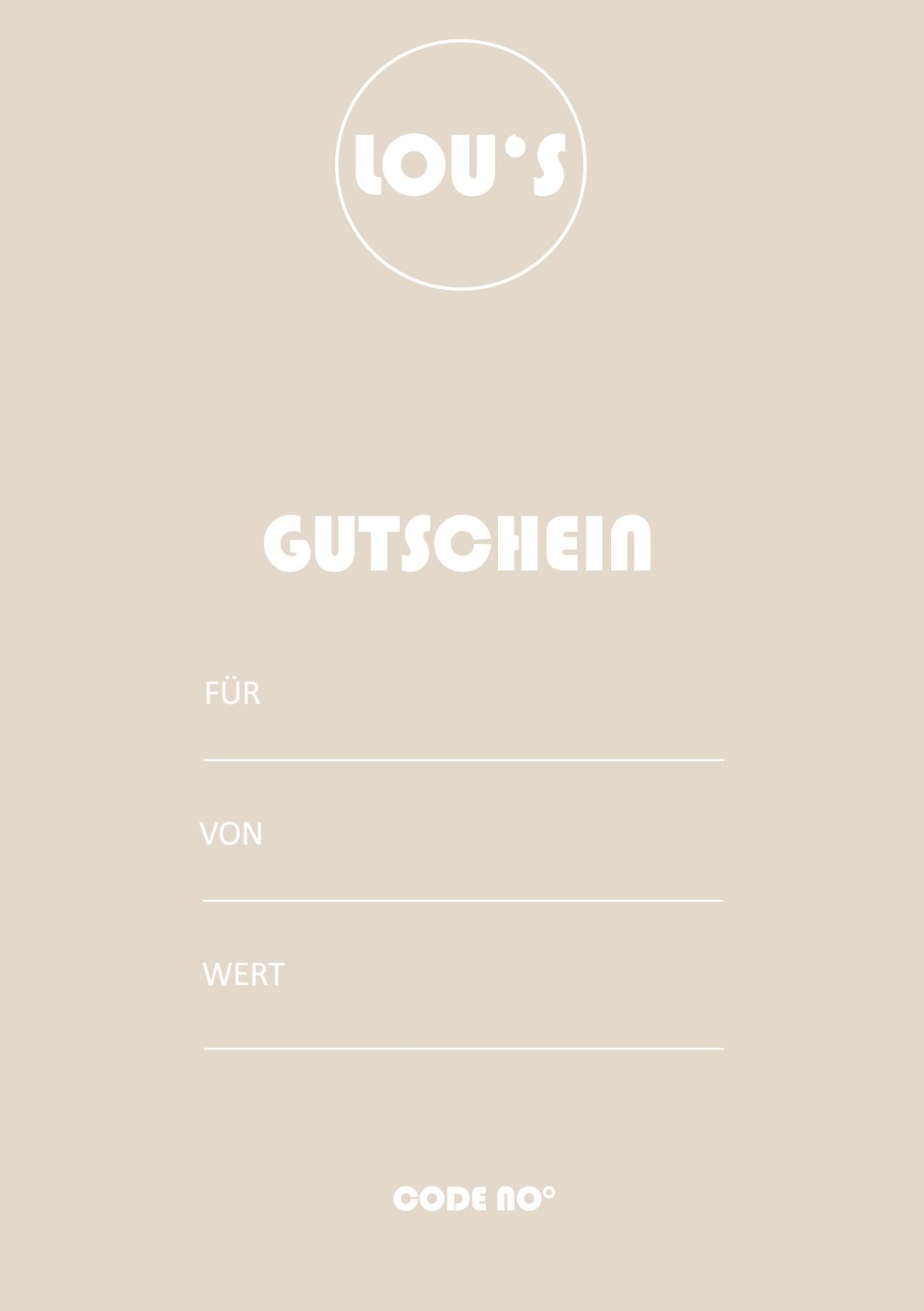 Lou's Geschenkgutschein für Poledance - Louspolewearstudios